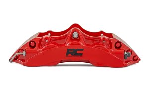 Jeep Wrangler Unlimited Brake Kit - Front - Rough Country - 6-Piston Calipers + Oversized, Drilled, and Slotted Rotors - '18-'25